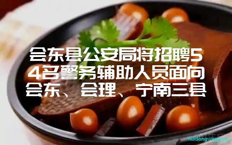 会东县公安局将招聘54名警务辅助人员面向会东、会理、宁南三县青年-会东网