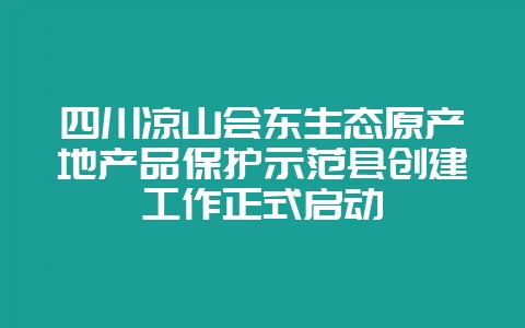 四川凉山会东生态原产地产品保护示范县创建工作正式启动-会东网