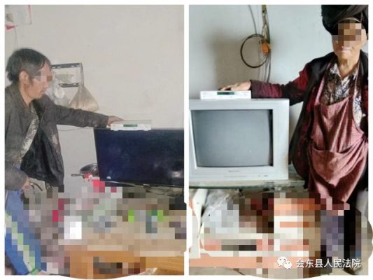 会东法院为火头村监测户赠送电视接收机插图