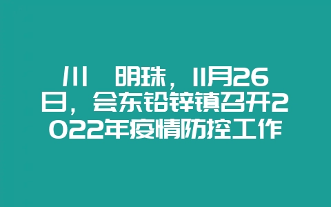 川滇明珠,11月26日,会东铅锌镇召开2022年疫情防控工作紧急会插图 川滇明珠,11月26日,会东铅锌镇召开2022年疫情防控工作紧急会插图
