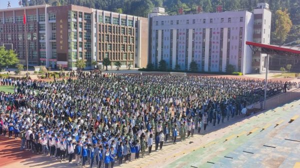图片[2]-会东网，11月16日，会东县职业技术学校地震演练-会东网
