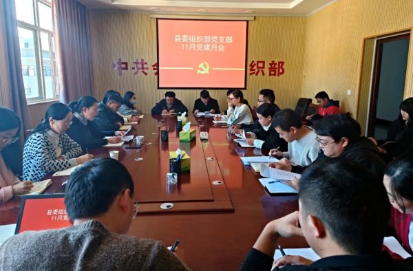 会东网资讯，11月10日下午，会东县委组织部党支部召开11月党建月会。-会东网