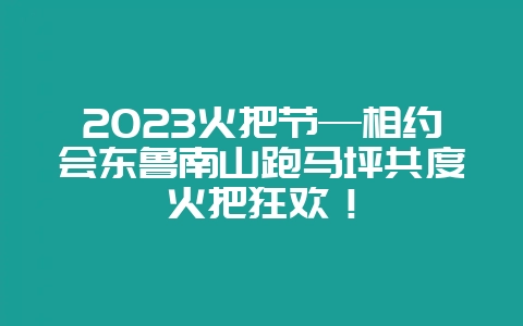 2023火把节—相约会东鲁南山跑马坪共度火把狂欢!-会东网