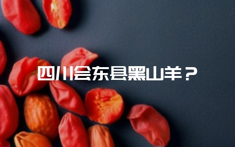 四川会东县黑山羊?-会东网