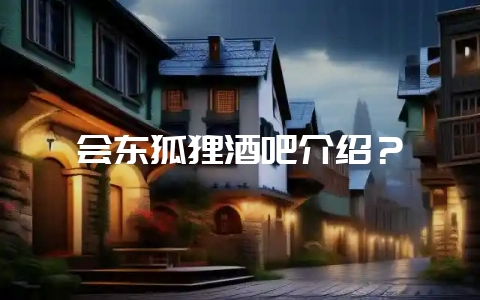 会东狐狸酒吧介绍？-会东网