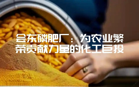 会东磷肥厂:为农业繁荣贡献力量的化工巨头-会东网