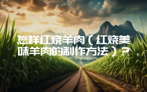 怎样红烧羊肉（红烧美味羊肉的制作方法）？-会东网