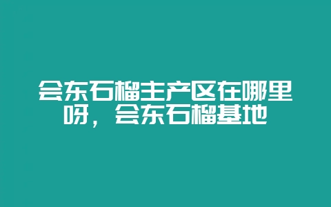 会东石榴主产区在哪里呀，会东石榴基地-会东网