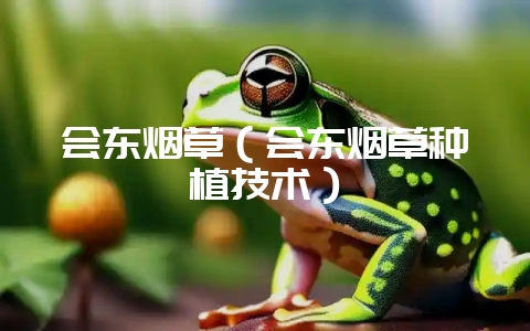 会东烟草(会东烟草种植技术)-会东网