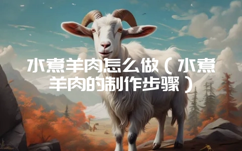 水煮羊肉怎么做(水煮羊肉的制作步骤)-会东网