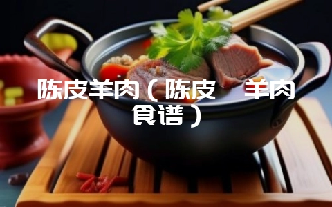 陈皮羊肉(陈皮炖羊肉食谱)插图 陈皮羊肉(陈皮炖羊肉食谱)插图