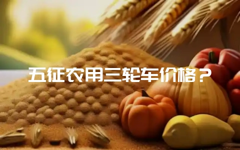 五征农用三轮车价格?插图 五征农用三轮车价格?插图