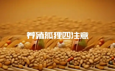养殖狐狸四注意-会东网