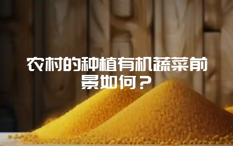 农村的种植有机蔬菜前景如何？-会东网