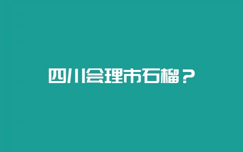 四川会理市石榴？-会东网