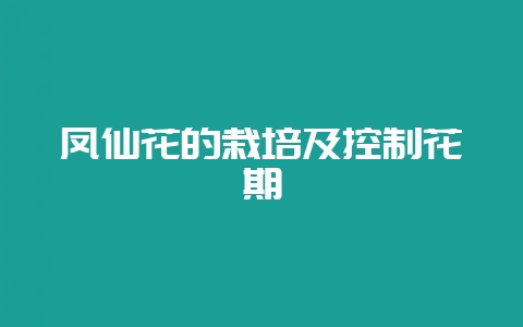 凤仙花的栽培及控制花期-会东网