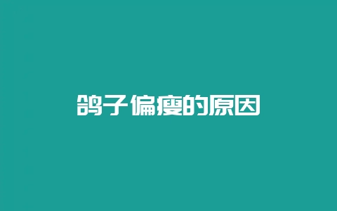 鸽子偏瘦的原因-会东网