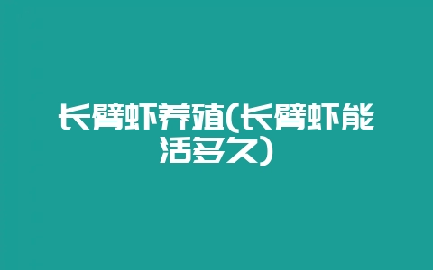 长臂虾养殖(长臂虾能活多久)-会东网