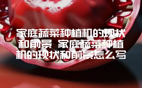 家庭蔬菜种植机的现状和前景 家庭蔬菜种植机的现状和前景怎么写-会东网