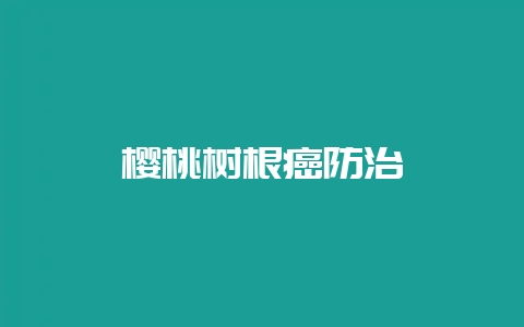 樱桃树根癌防治-会东网