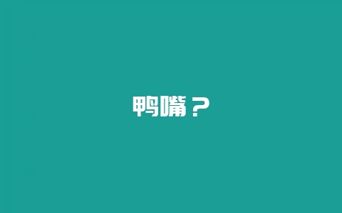 鸭嘴？-会东网