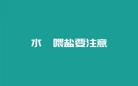 水貂喂盐要注意-会东网