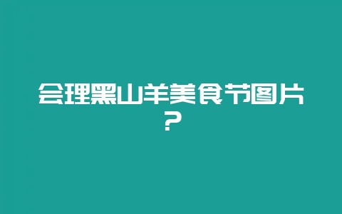 会理黑山羊美食节图片？-会东网