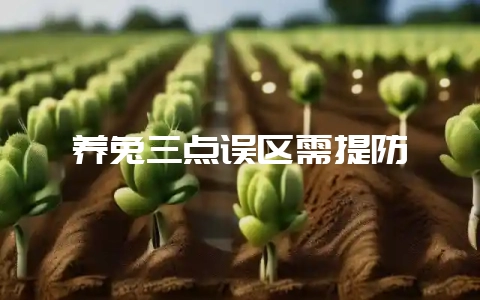 养兔三点误区需提防-会东网