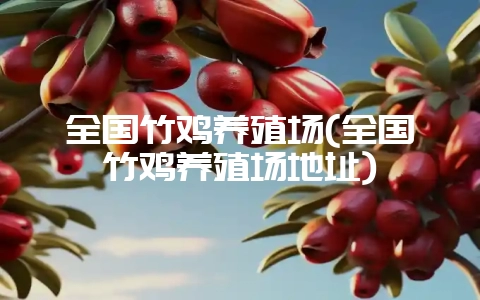 全国竹鸡养殖场(全国竹鸡养殖场地址)-会东网