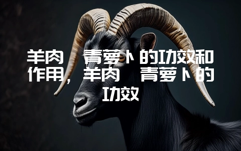 羊肉炖青萝卜的功效和作用,羊肉煲青萝卜的功效-会东网