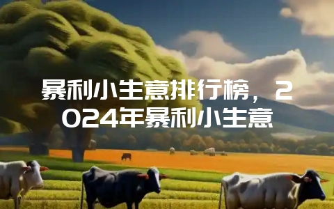 暴利小生意排行榜，2024年暴利小生意-会东网