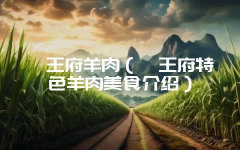 郡王府羊肉（郡王府特色羊肉美食介绍）-会东网