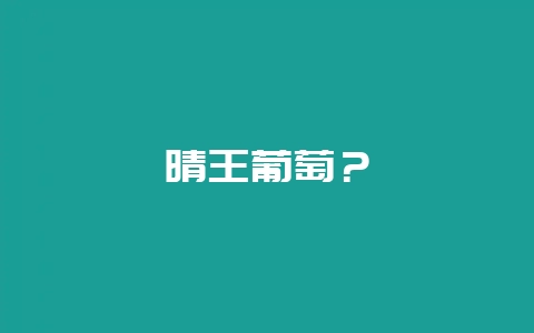 晴王葡萄？-会东网