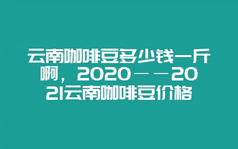云南咖啡豆多少钱一斤啊,2020――2021云南咖啡豆价格-会东网