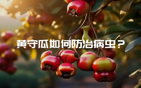 黄守瓜如何防治病虫?-会东网
