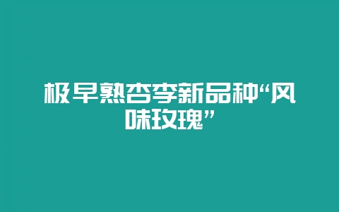 极早熟杏李新品种“风味玫瑰”-会东网