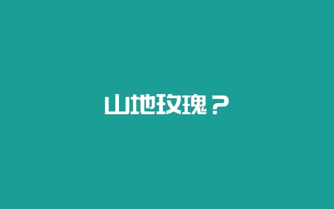 山地玫瑰?-会东网
