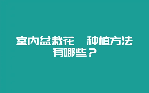 室内盆栽花卉种植方法有哪些？-会东网