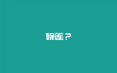 碗莲？-会东网