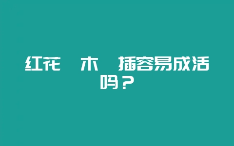 红花檵木扦插容易成活吗？-会东网