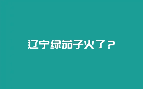 辽宁绿茄子火了？-会东网