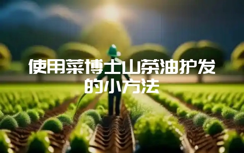 使用菜博士山茶油护发的小方法-会东网