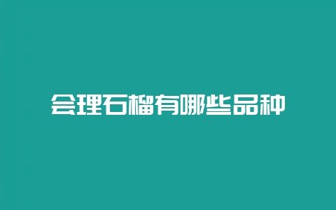 会理石榴有哪些品种-会东网