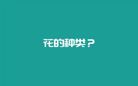 花的种类?-会东网