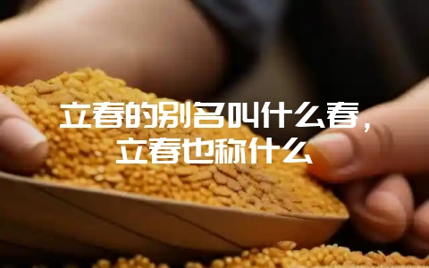 立春的别名叫什么春，立春也称什么-会东网