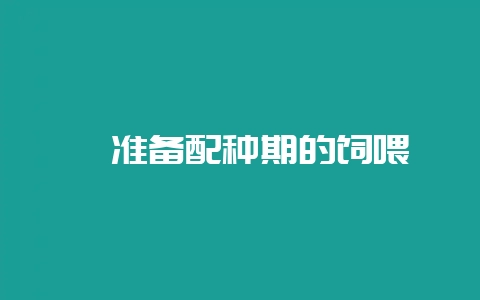 貉准备配种期的饲喂-会东网