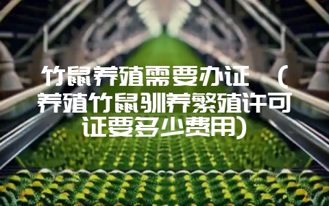 竹鼠养殖需要办证嘛(养殖竹鼠驯养繁殖许可证要多少费用)-会东网