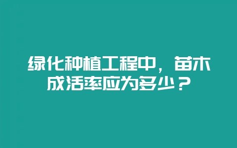 绿化种植工程中,苗木成活率应为多少?-会东网