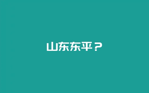 山东东平？-会东网