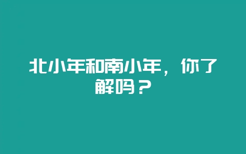 北小年和南小年,你了解吗?-会东网